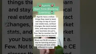Number #2 Priority For Real Estate Agents 📕 #realtortips #realtortraining #realestateagent