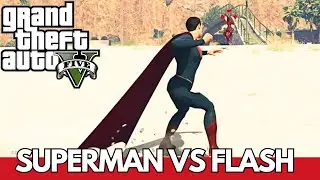 SUPERMAN VS FLASH - GTA5 GAMEPLAY