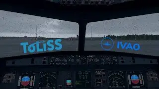 AFL0052. Посадка в Пулково в IVAO на ToLiss A319