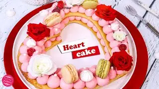 ❤ PINK RASPBERRY HEART CAKE FOR VALENTINE'S DAY ❤