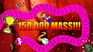 Slither io #3 OMG 150.000 MASS!!!!!