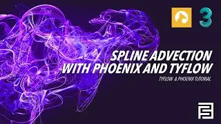 Spline advection l 3dsmax x Phoenix x Tyflow tutorial