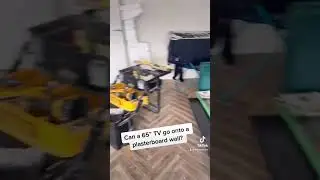 Can a 65” TV be mounted onto a plasterboard wall?