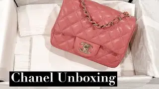 CHANEL Pink Mini Square 21A - Birthday Unboxing!