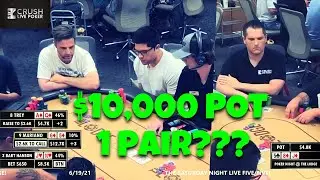 $10,000 Pot with Just 1 Pair?  Bart Hanson Plays a Tough Hand