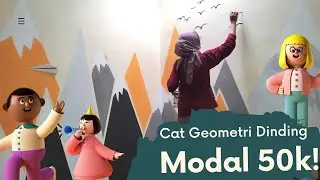 Tutorial Cat Geometris Modal 50K | Cat TK dan PAUD | Cat Kamar Anak | DIY Kamar Anak