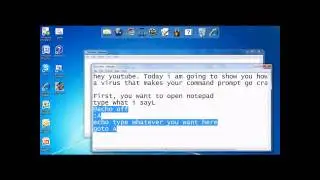 How to Create a Virus that makes your Command prompt go crazy