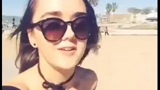 Maisie Williams is Rollerblading in California