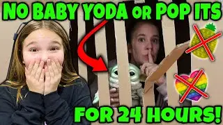 24 Hours With No Pop Its Or Baby Yoda! Mom Goes To Box Fort Jail!