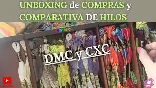UNBOXING COMPRAS Y COMPARATIVA DE HILOS #aliexpress  Y #dmc  #puntodecruz #crosstitch #flosstube
