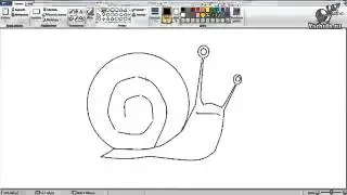 Как нарисовать улитку в программе Paint