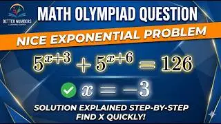 How to Solve Exponential Equations | Math Olympiad Question