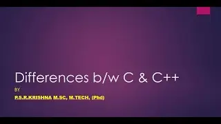 Differences between C and CPP
