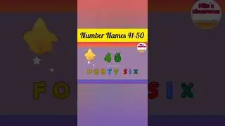 Number Names from 41-50 #numbernames #shorts #numberspelling