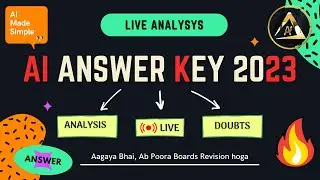 🔴 LIVE Class 10: AI Answer Key / Paper Solution 2023 | Artificial Intelligence Board Exam AI 417