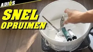 Tips to CLEAN your paint stuff QUICKLY. ( Eng. CC ). TIPS om je VERFSPULLEN  snel op te ruimen.