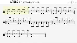 How to Play Song 2  - Trinity Rock & Pop Drums Grade 2