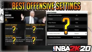 NBA 2K20 **BEST OFFENSIVE SETTINGS TO NEVER LOSE AGAIN** (PART 1)