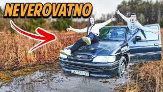 LUDA VOZNJA SA AUTOM PO POLJU ! *iscepao se auspuh*