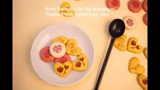 Macaron Printing Themed with Valentines' Day