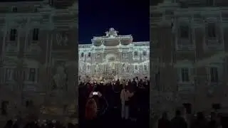lazer lighting sow in  Rome 🇮🇹 #letsgoexploringworld #shorts