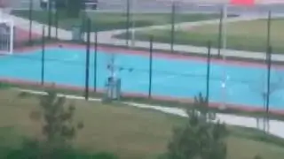 Голуби играют в футбол
