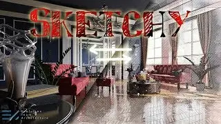Architectural Art Sketch | Sketch Rendering | Photoshop Action | Photoshop