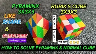 SOLVING LAYER BY LAYER METHOD & PYRAMINX 3X3X3 #cubers #rubikstutorial #rubikscube