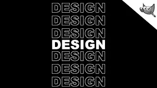 GIMP: Repetitive text Effect