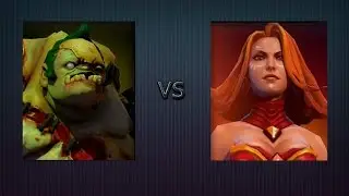 1x1 SOLO MID : :Lina vs Pudge №6 Dota 2