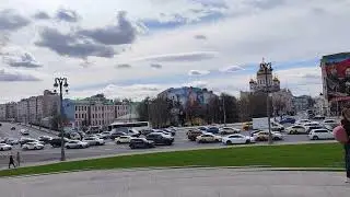 Панорама Москвы от статуи князя Владимира. Кремль, дом Пашкова, Боровицкий мост