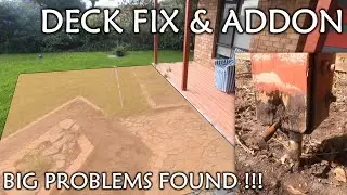 BIG PROBLEMS FOUND !!! Deck Replacement and Extension - Part 1, How To Fix the Rusted Veranda Posts