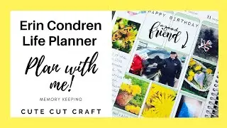 HOW TO SCRAPBOOK in your Erin Condren Vertical Life Planner using CUTE CUT CRAFT ETSY SHOP stickers!