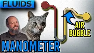 U-Tube Manometer Example Problem with an Air Bubble