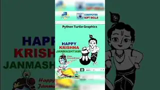 KRISHNA JANMASHTAMI Status in PYTHON TURTLE GRAPHICS | Happy Janmastami wishes by Python Turtle