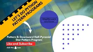 How To Create Downward Half-Pyramid Star Pattern Program (Python Program)