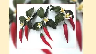 Мастер класс. Брошь из кожи перчики