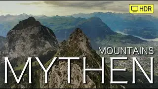 MYTHEN MOUNTAINS SWITZERLAND | 🔅HDR🔅VERSION | CALM EPIC DRONE SHOTS