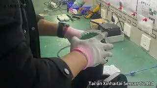 Our workers assemble large-diameter ultrasonic water meters with great care #taianxinhaitai