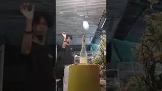Cup TrickShot! throwing cup to the bottle. satisfying video #Shorts