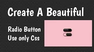 Make a Beautiful Radio Button  use Only Css 2021