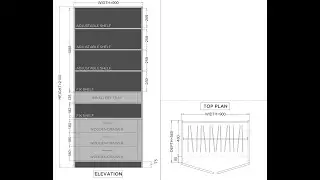 Autocad Wardrobe Internal Elevation Tutorial