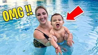 Teaching BABY ROMAN How To SWIM... (ADORABLE)