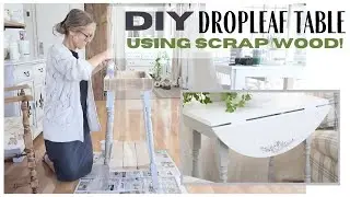DIY Table ~ Scrap Wood Furniture ~ Dropleaf Table Tutorial ~