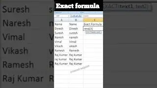 Exact formula in excel!