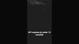 Javascript API using express.js in under 15 seconds 