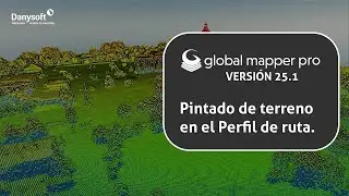 Pintado de terreno en el Perfil de ruta - Global Mapper Novedades PRO 25.1