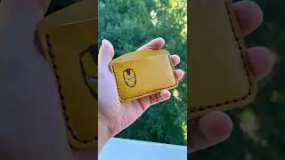 Кардхолдер железного человека. Работа с кожей