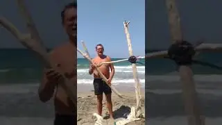 Natural Kigu Hojo Undo On the Beach 4) Kobudo Makiwara
