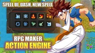 RPG Maker Action Engine - RPG Maker MZ Plugin (devlog 3, Spell UI)